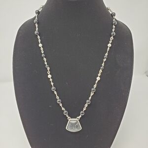 Handmade Black Marble Pendant Necklace